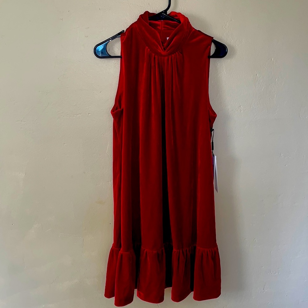 ✨NWT✨ Calvin Klein Red Velvet Dress